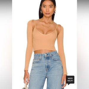 Superdown Remi Shrug Set in Nude